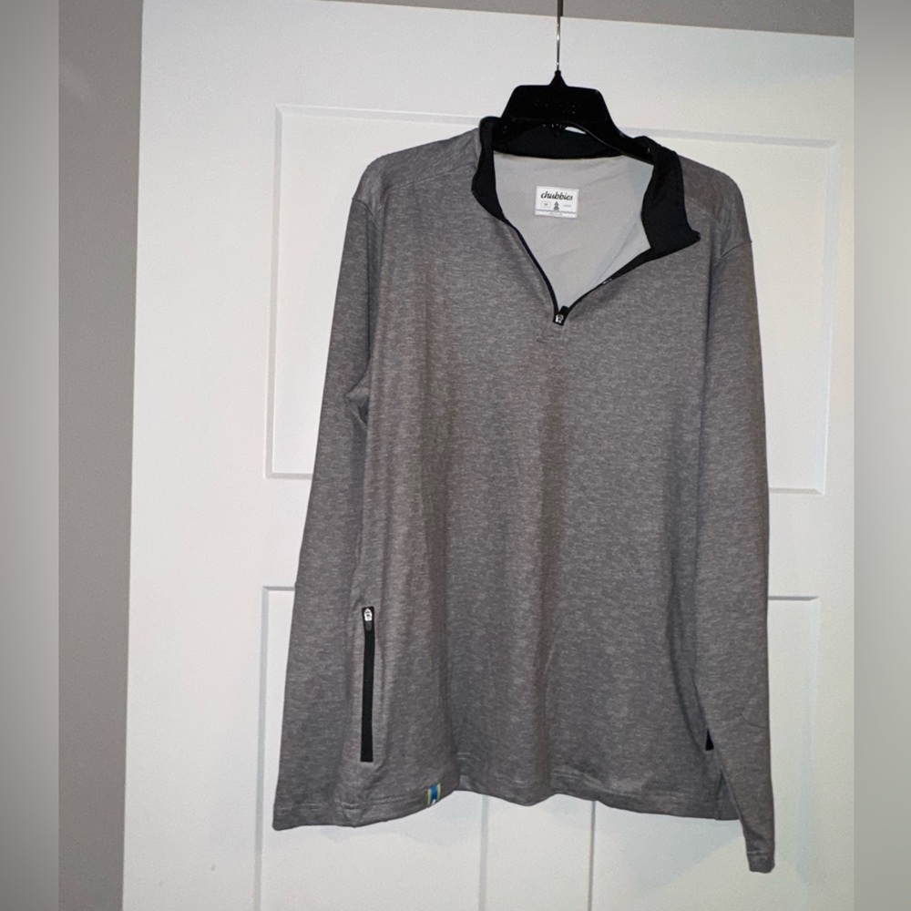 Chubbies Gray Quarter Zip Long Sleeve Medium